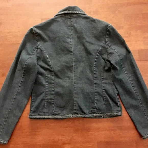 AMI Denim Jean Jacket Size Petite Medium - Picture 3 of 4